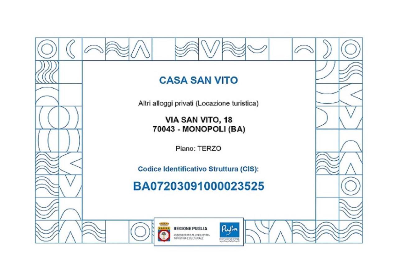 Casa San Vito Διαμέρισμα Monopoli Εξωτερικό φωτογραφία